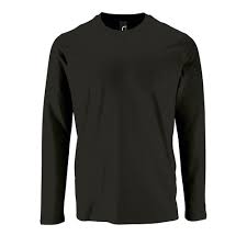 Футболка с длинными рукавами черная (S, M, L, XL, XXL, 3XL)