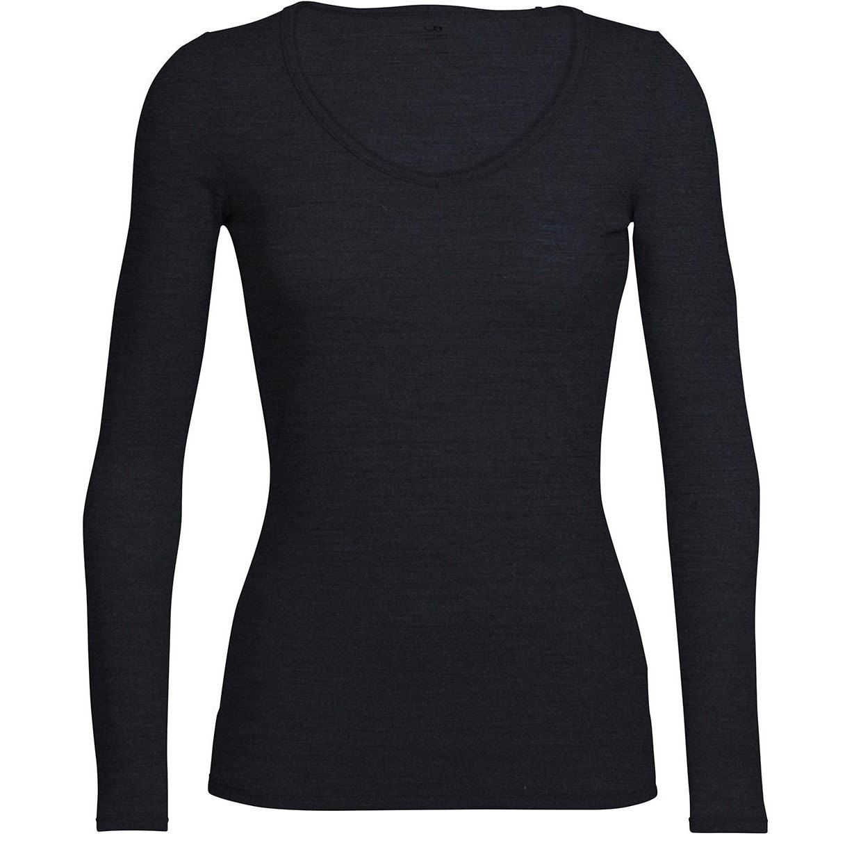 Футболка с длинными рукавами черная женская (S, M, L, XL, XXL, 3XL)